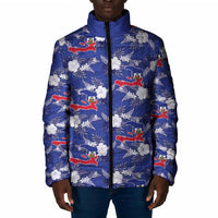 Afro-Haitians Padded Jacket Ayiti Map and Rose Kayenn Tropical Style - Wonder Print Shop