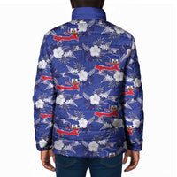 Afro-Haitians Padded Jacket Ayiti Map and Rose Kayenn Tropical Style - Wonder Print Shop
