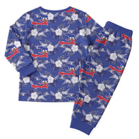 Afro-Haitians Christmas Pajama Set Ayiti Map and Rose Kayenn Tropical Style - Wonder Print Shop