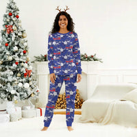 Afro-Haitians Christmas Pajama Set Ayiti Map and Rose Kayenn Tropical Style - Wonder Print Shop