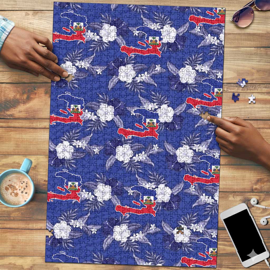 Afro-Haitians Puzzle Ayiti Map and Rose Kayenn Tropical Style - Wonder Print Shop