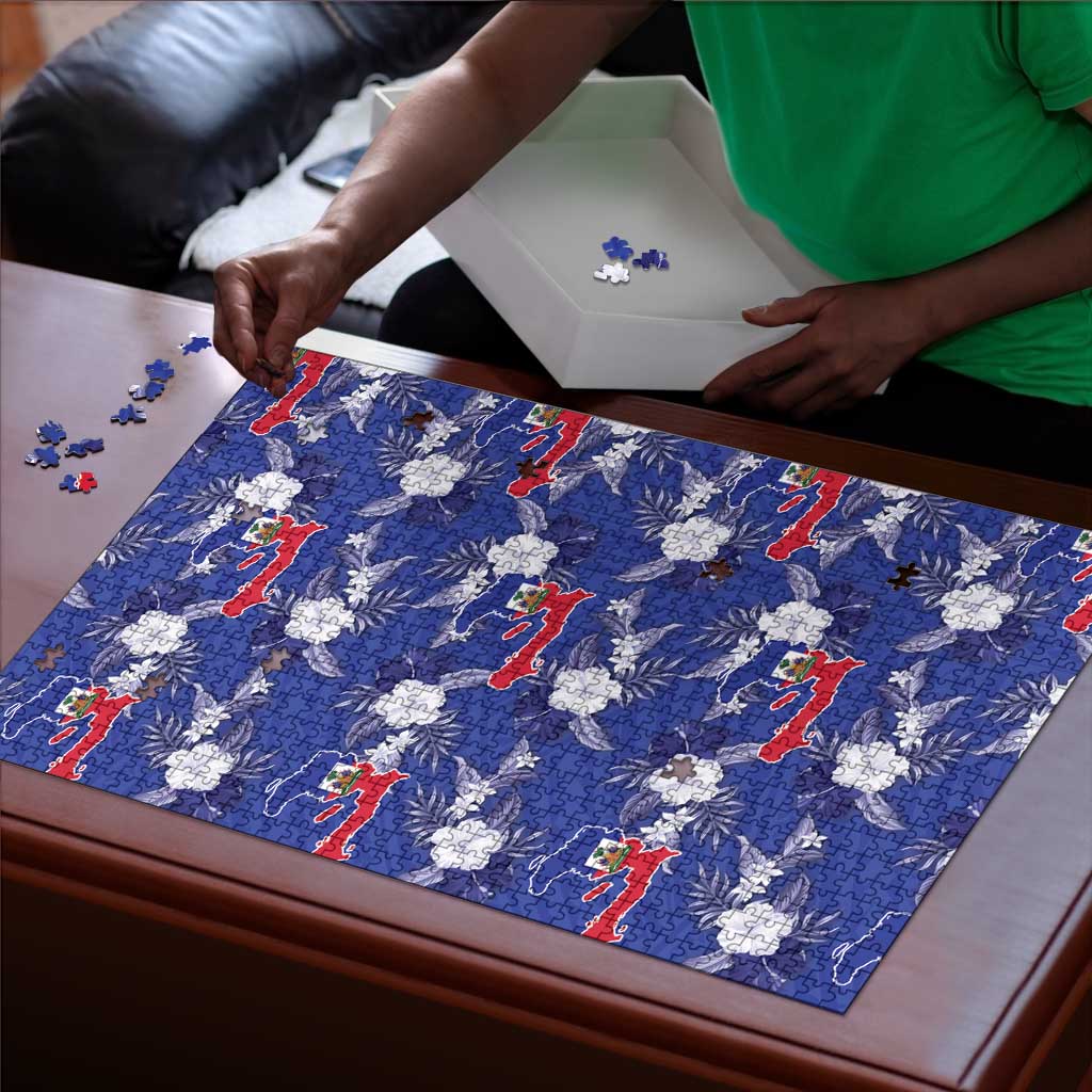 Afro-Haitians Puzzle Ayiti Map and Rose Kayenn Tropical Style - Wonder Print Shop