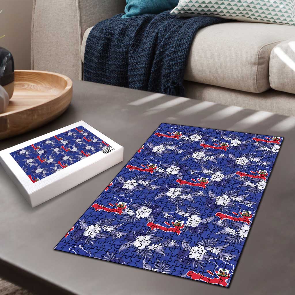 Afro-Haitians Puzzle Ayiti Map and Rose Kayenn Tropical Style - Wonder Print Shop