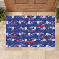 Afro-Haitians Rubber Doormat Ayiti Map and Rose Kayenn Tropical Style - Wonder Print Shop
