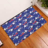 Afro-Haitians Rubber Doormat Ayiti Map and Rose Kayenn Tropical Style - Wonder Print Shop