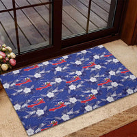 Afro-Haitians Rubber Doormat Ayiti Map and Rose Kayenn Tropical Style - Wonder Print Shop