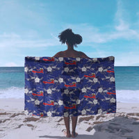 Afro-Haitians Sarong Ayiti Map and Rose Kayenn Tropical Style - Wonder Print Shop