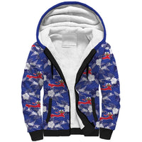 Afro-Haitians Sherpa Hoodie Ayiti Map and Rose Kayenn Tropical Style - Wonder Print Shop