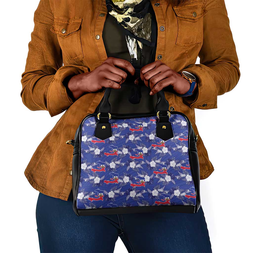 Afro-Haitians Shoulder Handbag Ayiti Map and Rose Kayenn Tropical Style - Wonder Print Shop