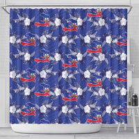Afro-Haitians Shower Curtain Ayiti Map and Rose Kayenn Tropical Style - Wonder Print Shop