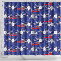 Afro-Haitians Shower Curtain Ayiti Map and Rose Kayenn Tropical Style - Wonder Print Shop