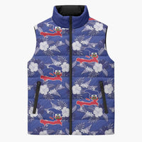 Afro-Haitians Sleeveless Puffer Jacket Ayiti Map and Rose Kayenn Tropical Style - Wonder Print Shop