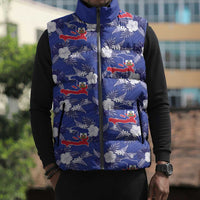 Afro-Haitians Sleeveless Puffer Jacket Ayiti Map and Rose Kayenn Tropical Style - Wonder Print Shop