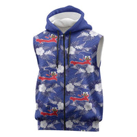 Afro-Haitians Sleeveless Zip Hoodie Ayiti Map and Rose Kayenn Tropical Style - Wonder Print Shop
