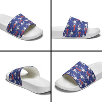 Afro-Haitians Slide Sandals Ayiti Map and Rose Kayenn Tropical Style - Wonder Print Shop