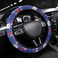 Afro-Haitians Steering Wheel Cover Ayiti Map and Rose Kayenn Tropical Style - Wonder Print Shop