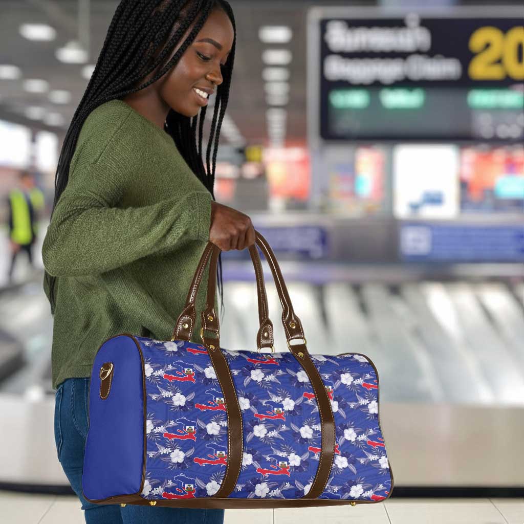 Afro-Haitians Travel Bag Ayiti Map and Rose Kayenn Tropical Style - Wonder Print Shop