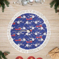 Afro-Haitians Tree Skirt Ayiti Map and Rose Kayenn Tropical Style - Wonder Print Shop
