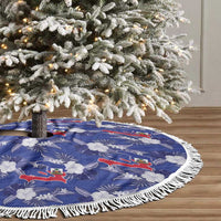 Afro-Haitians Tree Skirt Ayiti Map and Rose Kayenn Tropical Style - Wonder Print Shop