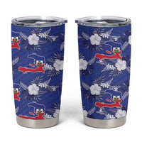 Afro-Haitians Tumbler Cup Ayiti Map and Rose Kayenn Tropical Style - Wonder Print Shop