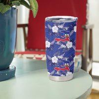 Afro-Haitians Tumbler Cup Ayiti Map and Rose Kayenn Tropical Style - Wonder Print Shop