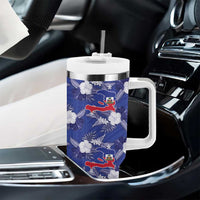 Afro-Haitians Tumbler With Handle Ayiti Map and Rose Kayenn Tropical Style - Wonder Print Shop