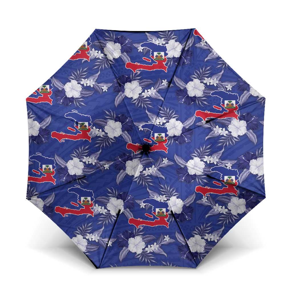 Afro-Haitians Umbrella Ayiti Map and Rose Kayenn Tropical Style - Wonder Print Shop