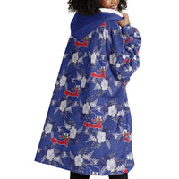 Afro-Haitians Wearable Blanket Hoodie Ayiti Map and Rose Kayenn Tropical Style - Wonder Print Shop