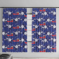 Afro-Haitians Window Curtain Ayiti Map and Rose Kayenn Tropical Style - Wonder Print Shop
