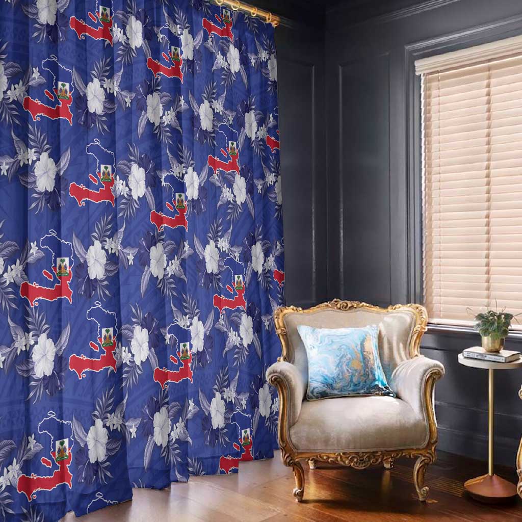 Afro-Haitians Window Curtain Ayiti Map and Rose Kayenn Tropical Style - Wonder Print Shop