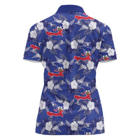 Afro-Haitians Women Polo Shirt Ayiti Map and Rose Kayenn Tropical Style LT14