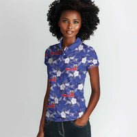 Afro-Haitians Women Polo Shirt Ayiti Map and Rose Kayenn Tropical Style LT14