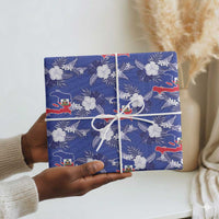 Afro-Haitians Wrapping Paper Ayiti Map and Rose Kayenn Tropical Style - Wonder Print Shop