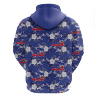 Afro-Haitians Zip Hoodie Ayiti Map and Rose Kayenn Tropical Style - Wonder Print Shop