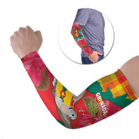 Grenada Independence Day Personalized Arm Sleeves Tropical Dove Bougainvillea Madras Pattern