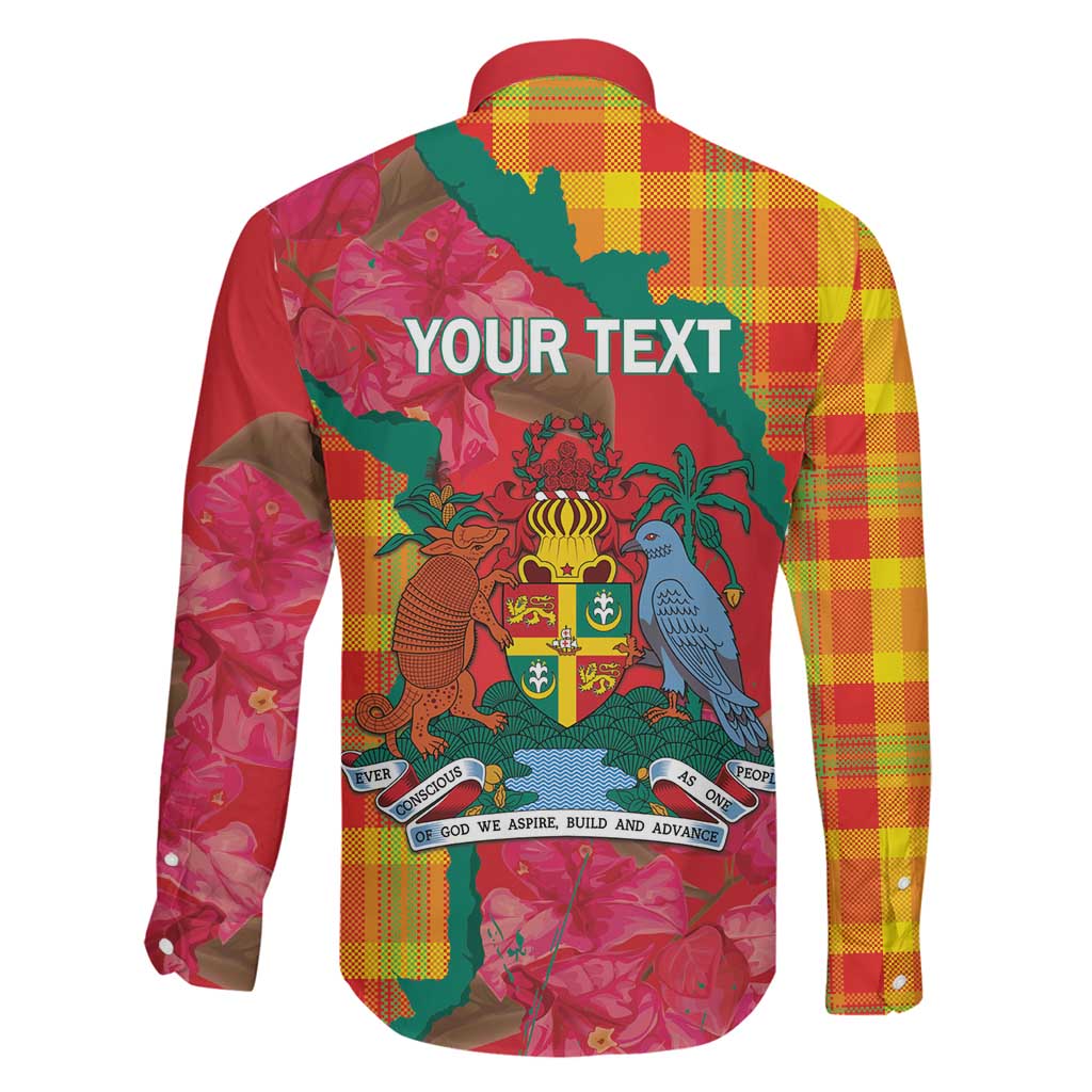 Grenada Independence Day Personalized Family Matching Off Shoulder Maxi Dress and Hawaiian Shirt Tropical Dove Bougainvillea Madras Pattern