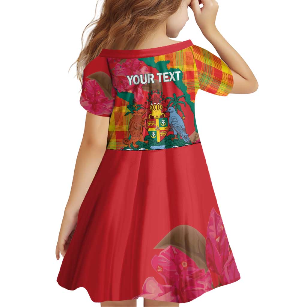 Grenada Independence Day Personalized Family Matching Short Sleeve Bodycon Dress and Hawaiian Shirt Tropical Dove Bougainvillea Madras Pattern