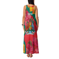 Grenada Independence Day Personalized Family Matching Tank Maxi Dress and Hawaiian Shirt Tropical Dove Bougainvillea Madras Pattern