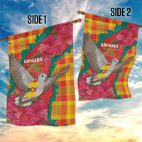 Grenada Independence Day Garden Flag Tropical Dove Bougainvillea Madras Pattern