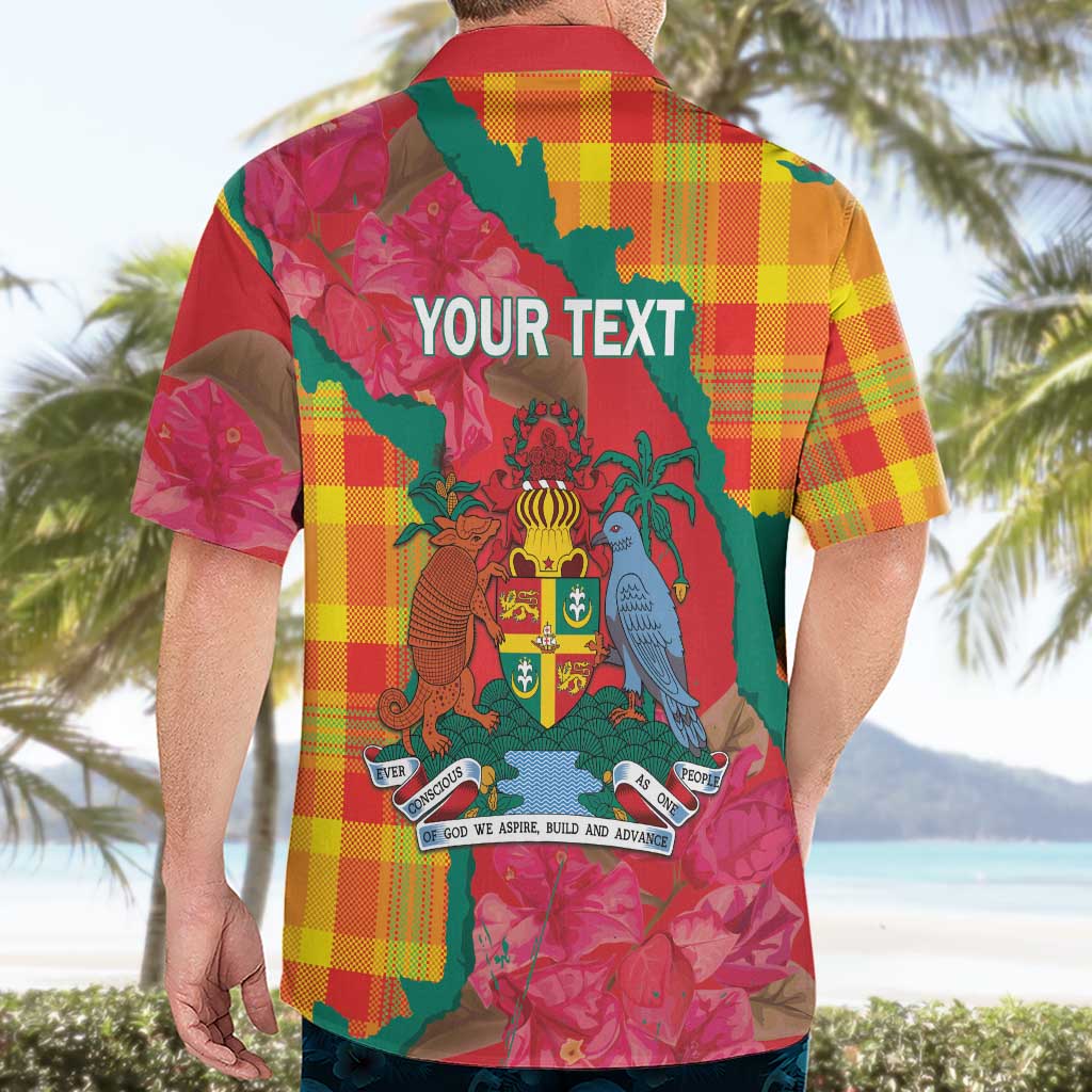 Grenada Independence Day Personalized Hawaiian Shirt Tropical Dove Bougainvillea Madras Pattern