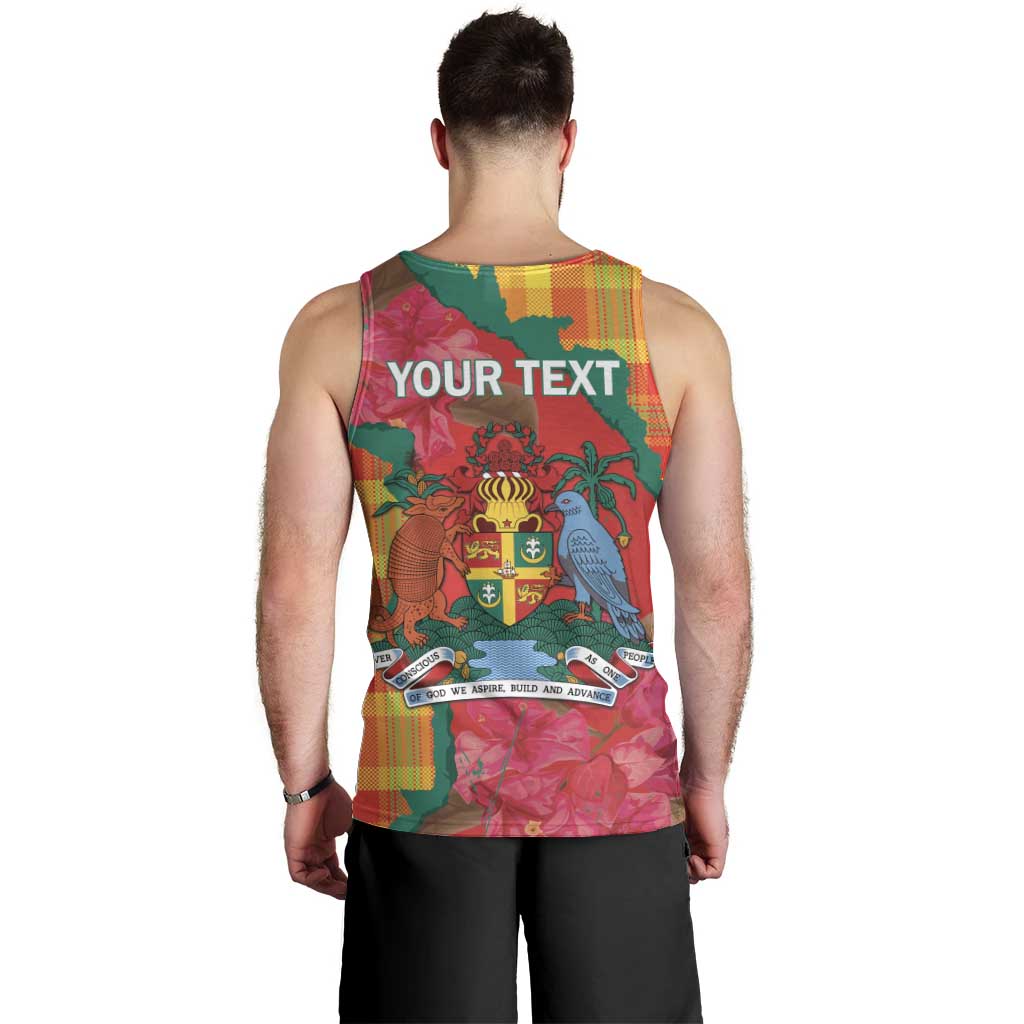 Grenada Independence Day Personalized Men Tank Top Tropical Dove Bougainvillea Madras Pattern
