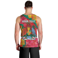 Grenada Independence Day Personalized Men Tank Top Tropical Dove Bougainvillea Madras Pattern