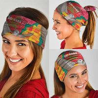 Grenada Independence Day Neck Gaiter Tropical Dove Bougainvillea Madras Pattern