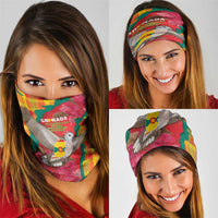 Grenada Independence Day Neck Gaiter Tropical Dove Bougainvillea Madras Pattern