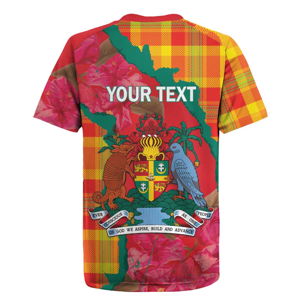 Grenada Independence Day Personalized Rugby Jersey Tropical Dove Bougainvillea Madras Pattern