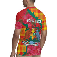 Grenada Independence Day Personalized Rugby Jersey Tropical Dove Bougainvillea Madras Pattern