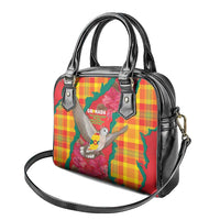 Grenada Independence Day Shoulder Handbag Tropical Dove Bougainvillea Madras Pattern
