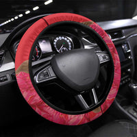 Grenada Independence Day Steering Wheel Cover Tropical Dove Bougainvillea Madras Pattern