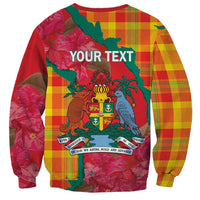 Grenada Independence Day Personalized Sweatshirt Tropical Dove Bougainvillea Madras Pattern
