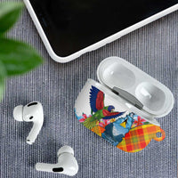 Saint Lucia Independence Day AirPods Case Saint Lucian Map Pitons Madras Pattern